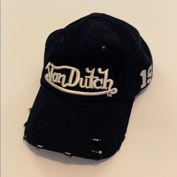 Von Dutch Other - Von Dutch 19 Sport Black & White Corduroy Cap